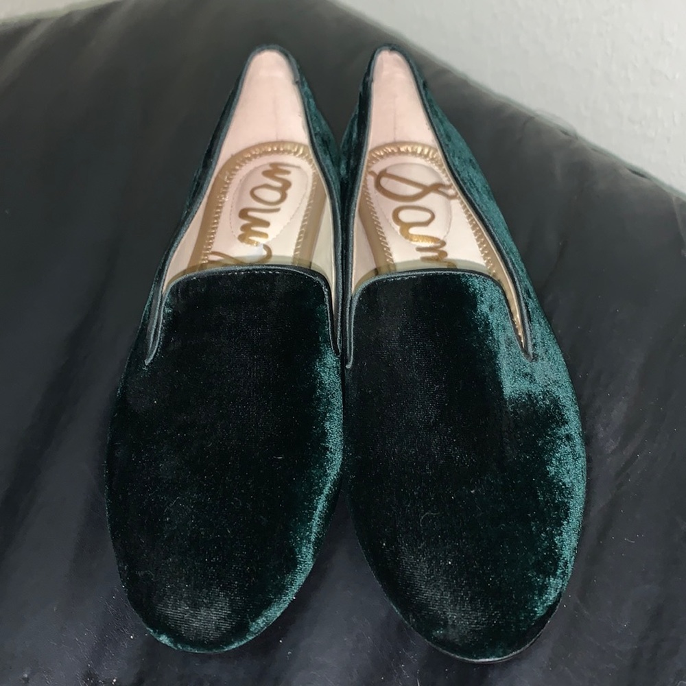 Sam Edelman Green Suede Loafers